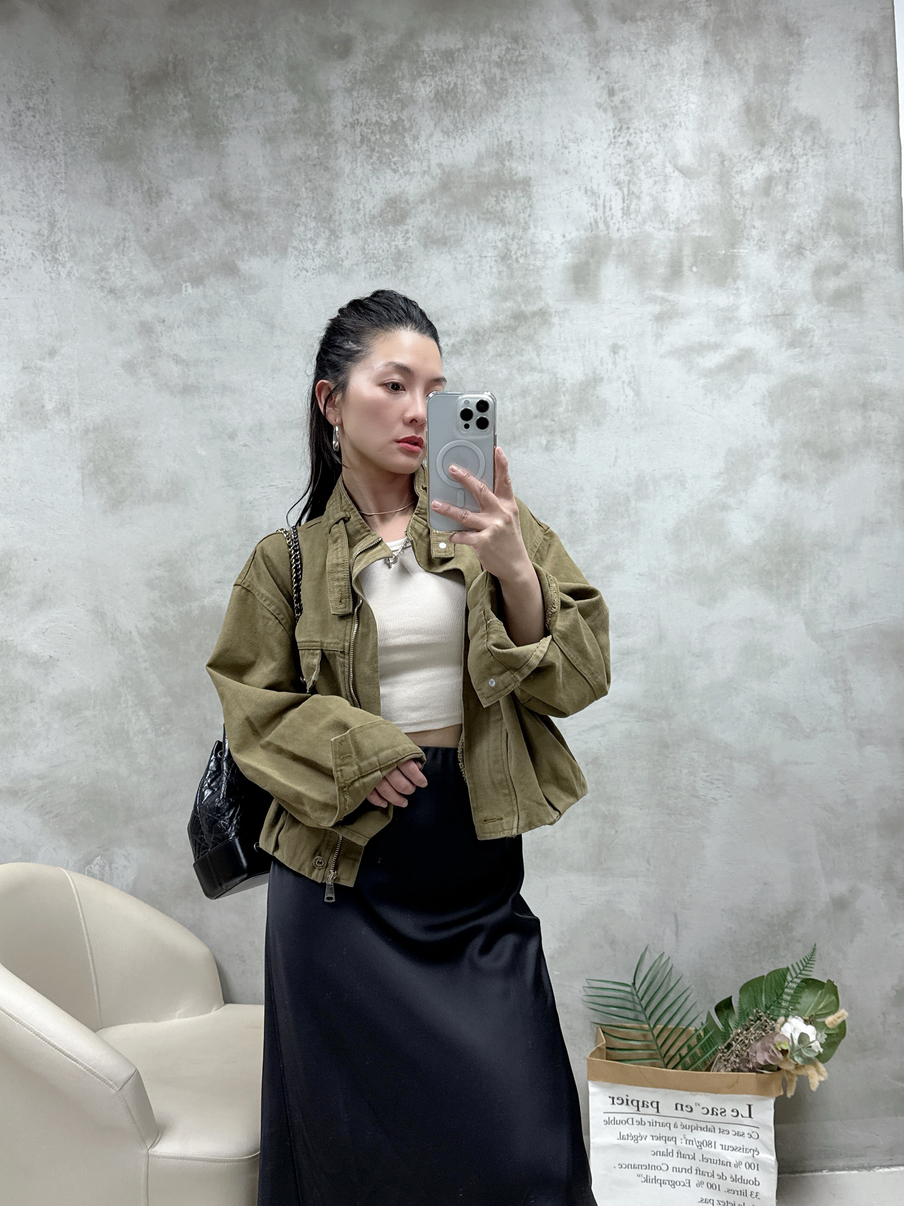 不規則雙層緞面半絨