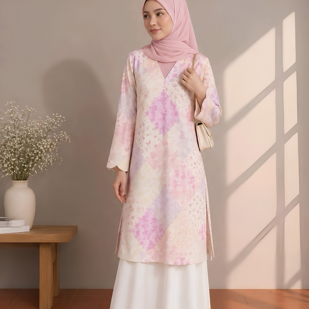 LINEN TUNIC - Rose Water