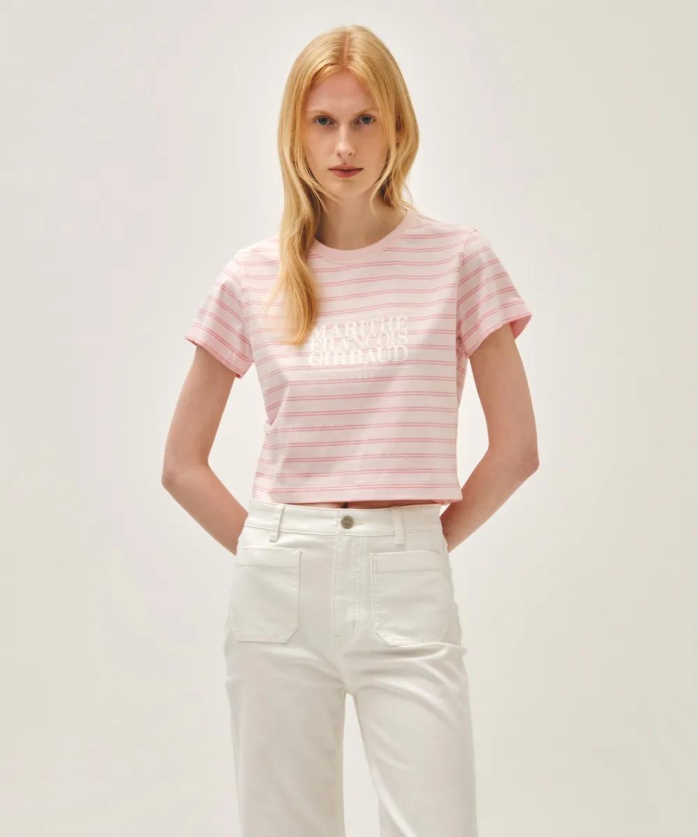 *🇰🇷韓國直送🆕2026年最新上架💛最新顏色MARITHE FRANCOIS GIRBAUD 🇰🇷韓國專門店/免稅店 W CLASSIC LOGO CROP TEE 折扣優惠💕*