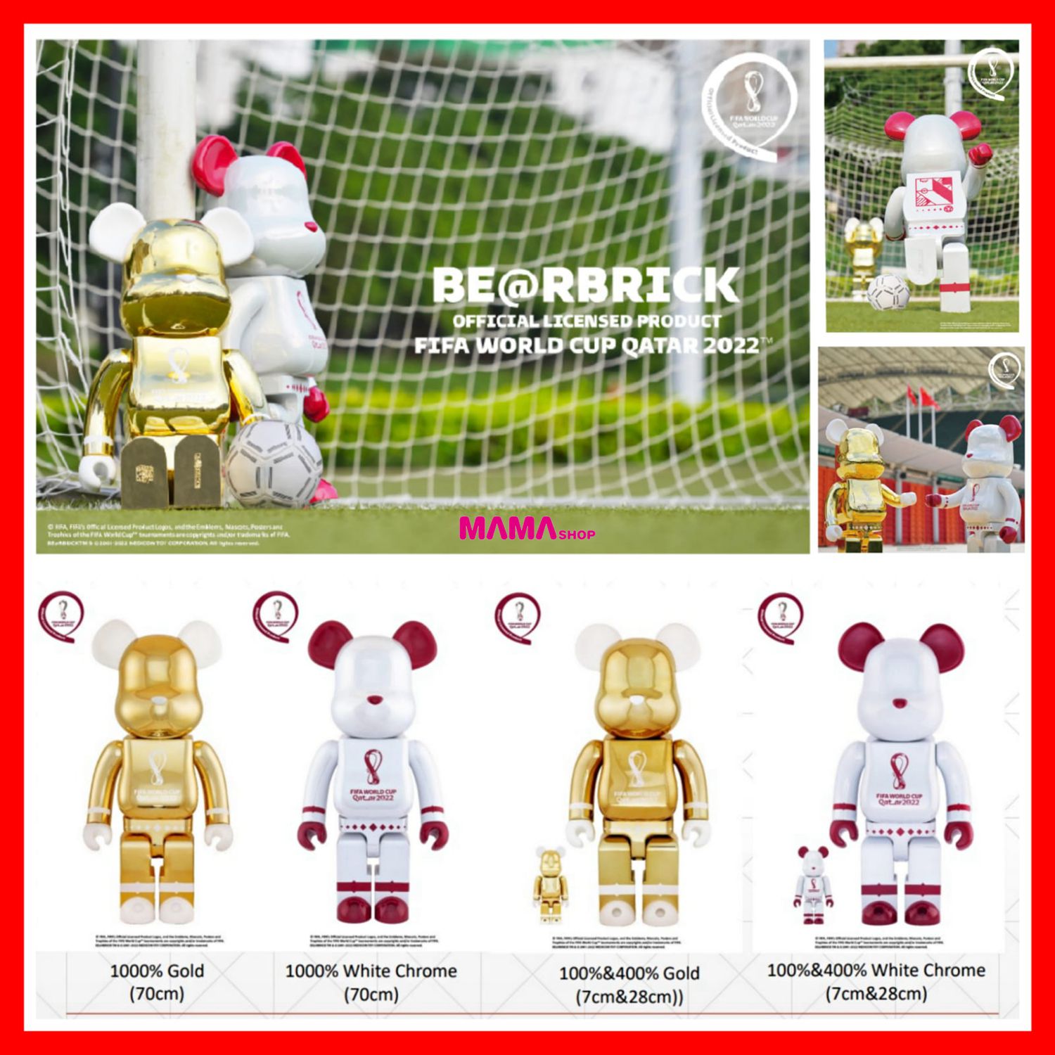FIFA World Cup Qatar 2022 Gold Bearbrick - Official FIFA Store