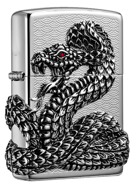 Zippo - ZBT-1-30B / ZA-1-30B 日版 紅寶石銀蛇 防風打火機 | ZIPPO 指定授權經銷商 | 美國製造 | 收藏