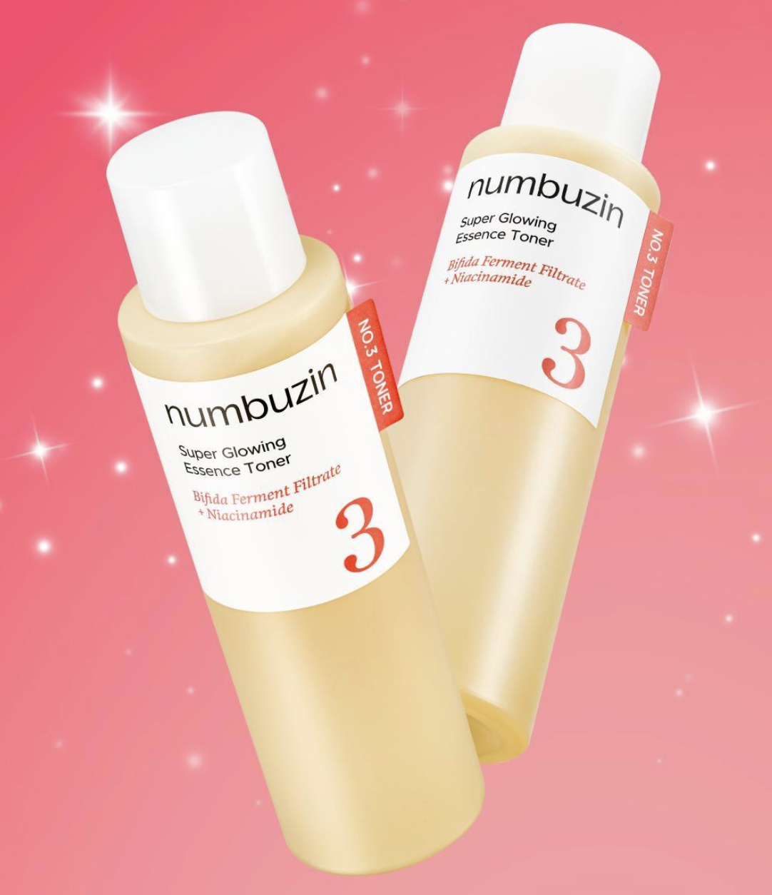韓國 Numbuzin X 土豆熊 3號 超級煥彩 亮肌酵母 精華爽膚水 200ml + 250ml套裝｜No.3 Super Glowing Essence Toner