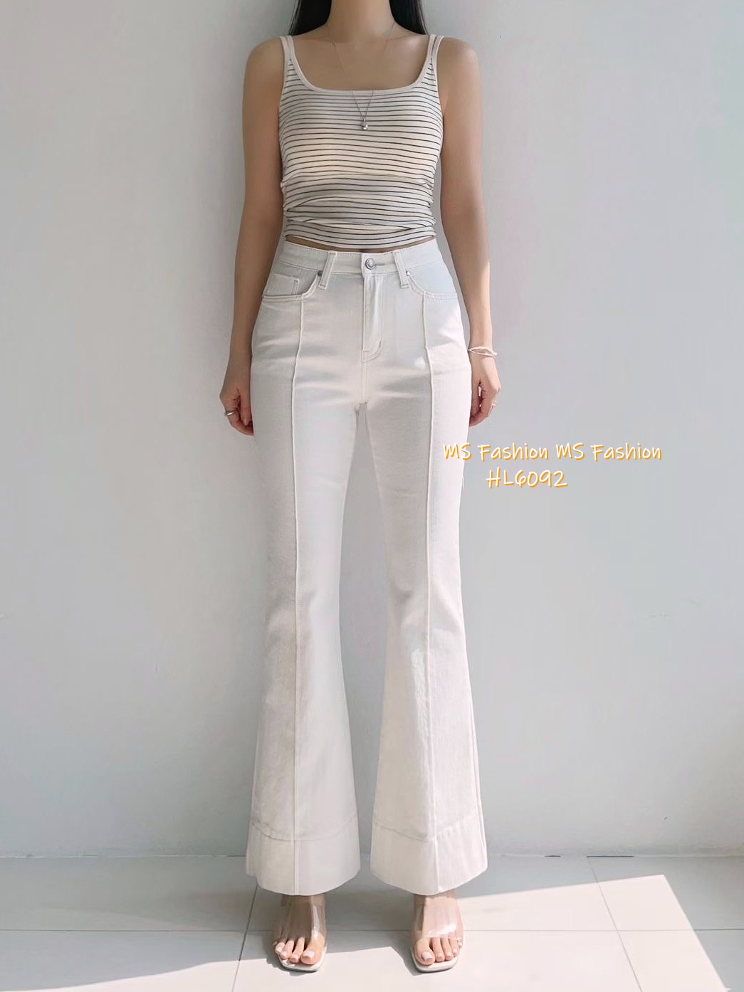 HL6092 韓國🌼Howluk立體摺線喇叭褲