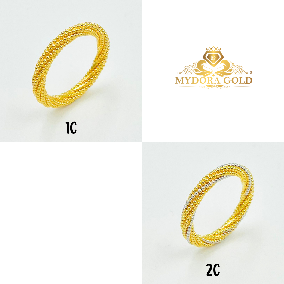 MYDORA Cincin Belah Rotan Pintal Jagung (5G) l EMAS 916/22K