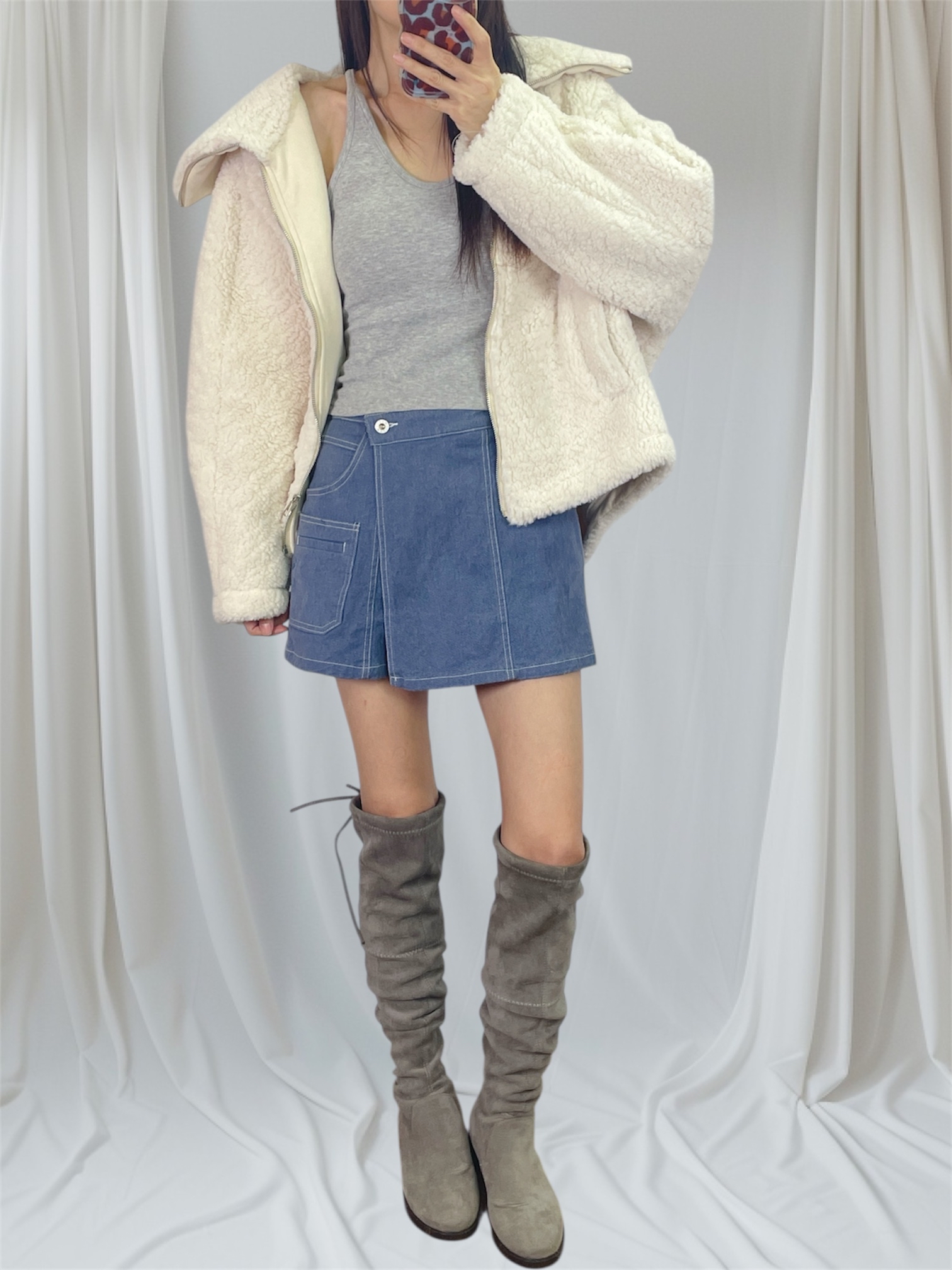 K5535 鬆身款羊羔毛褸