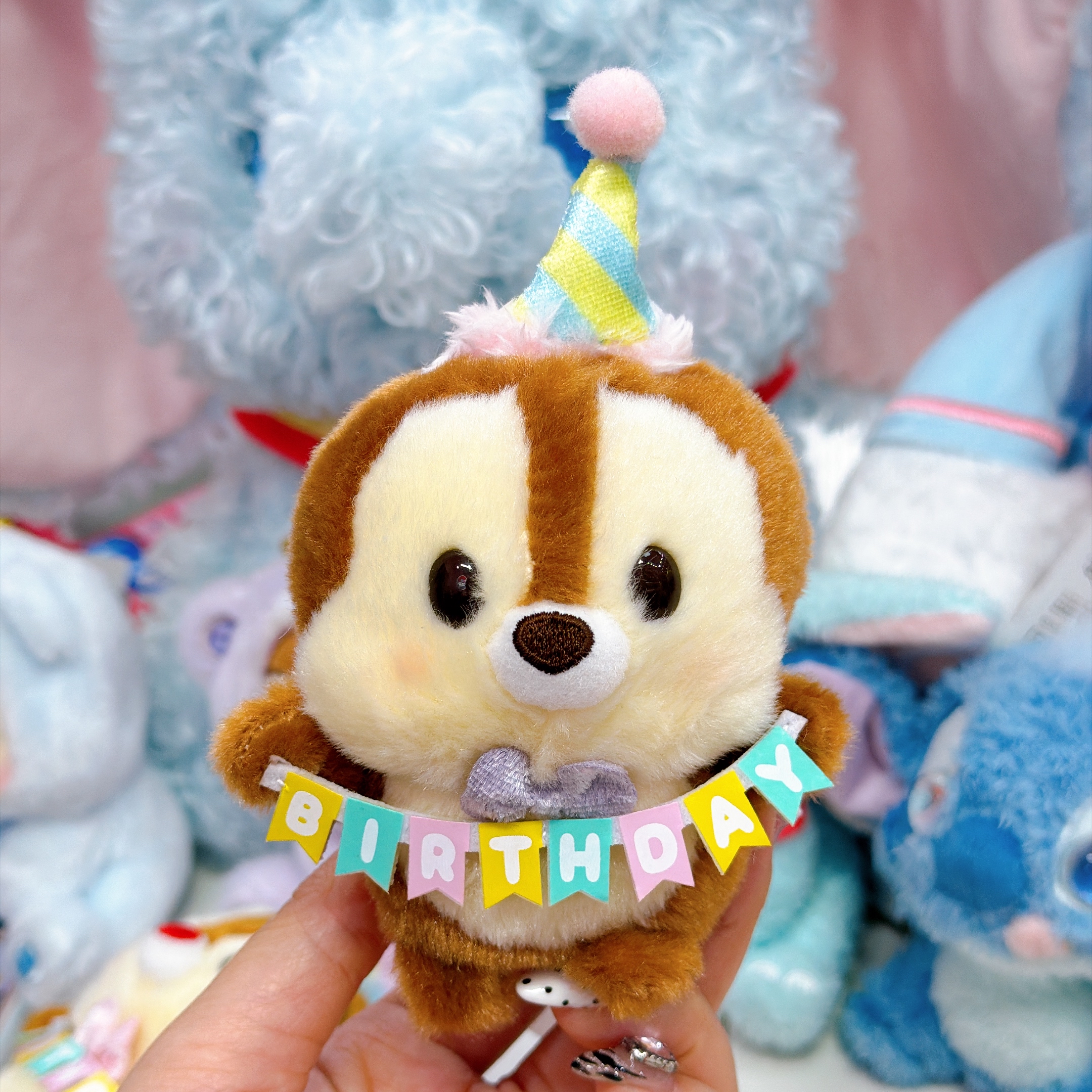 日本直送東京迪士尼chip and dale 生日公仔