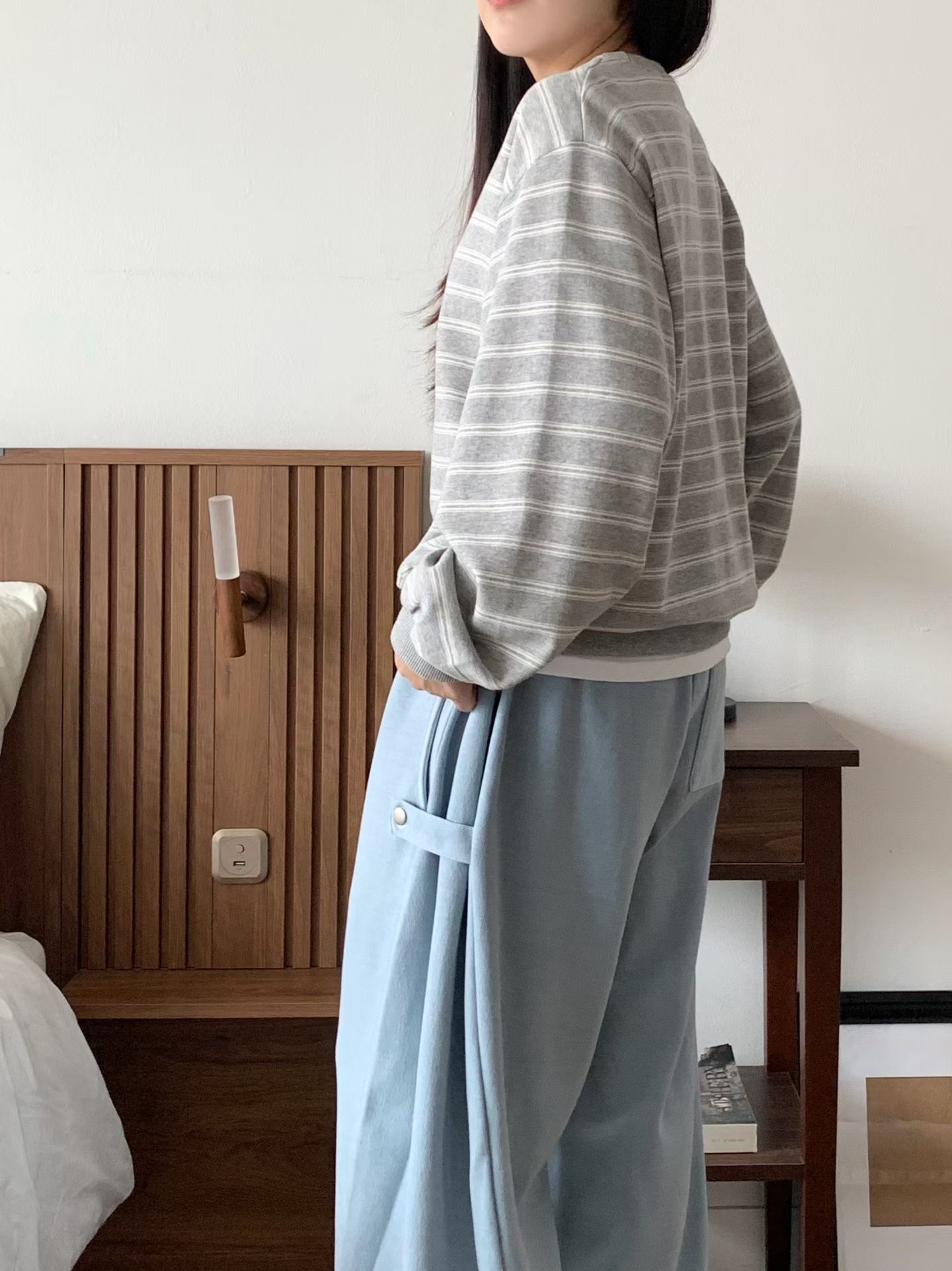 【預訂】韓國直送 東大門女裝 26秋季新款 橫紋上衣