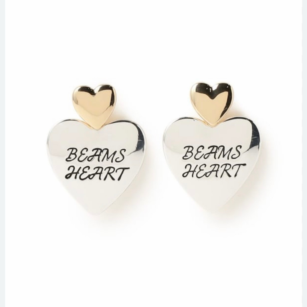 BEAMS HEART 愛心 LOGO 耳環