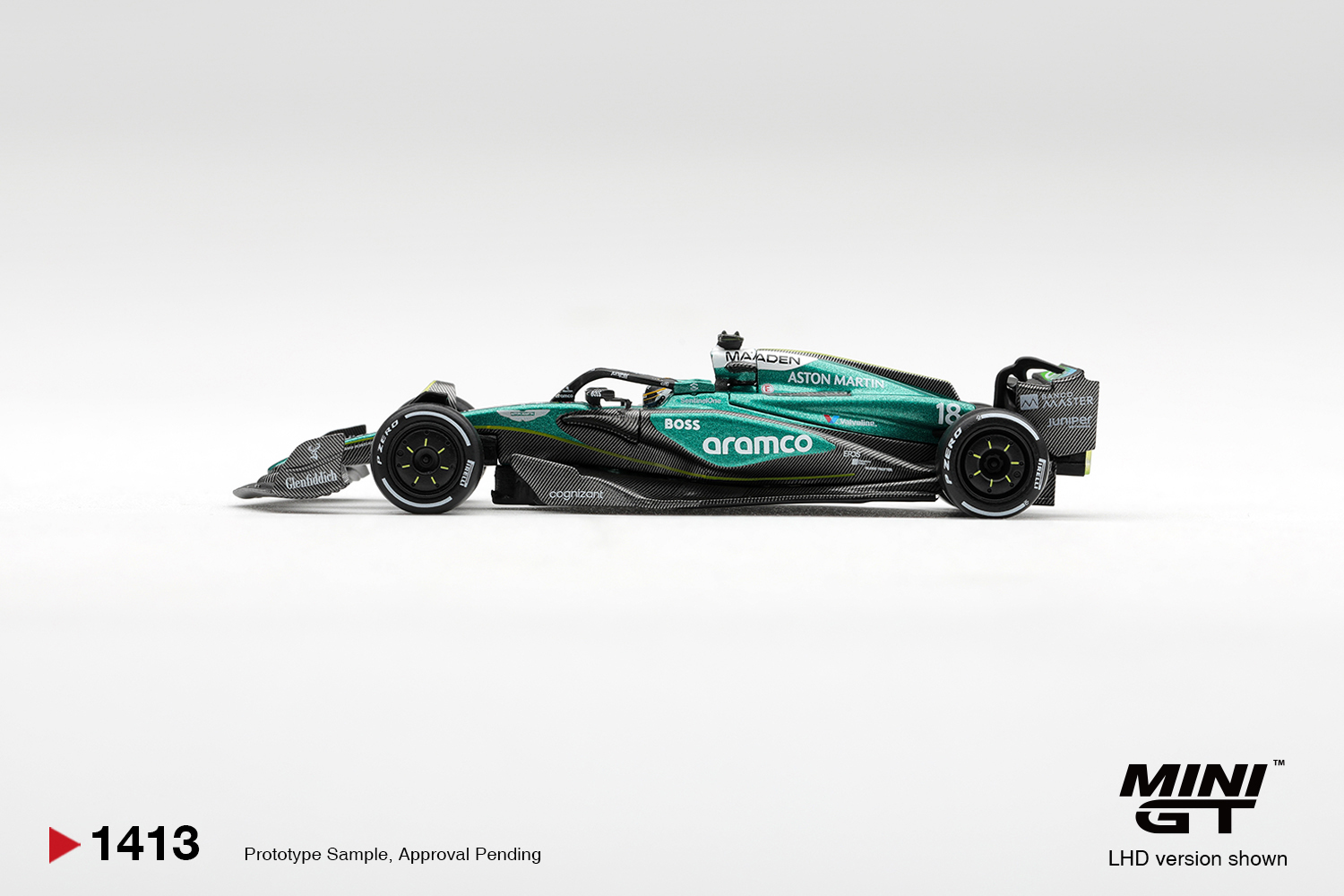 Pre Order MINI GT 1413 Aston Martin AMR24 #18 Lance Stroll  2024 F1 2024 Las Vegas GP｜ MINIGT 預訂優惠價: HK$116