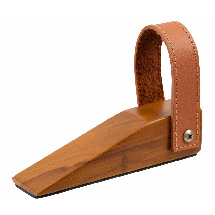 🔥🔥【日本直送《AZUMAYA》天然柚木皮繩實木門擋】