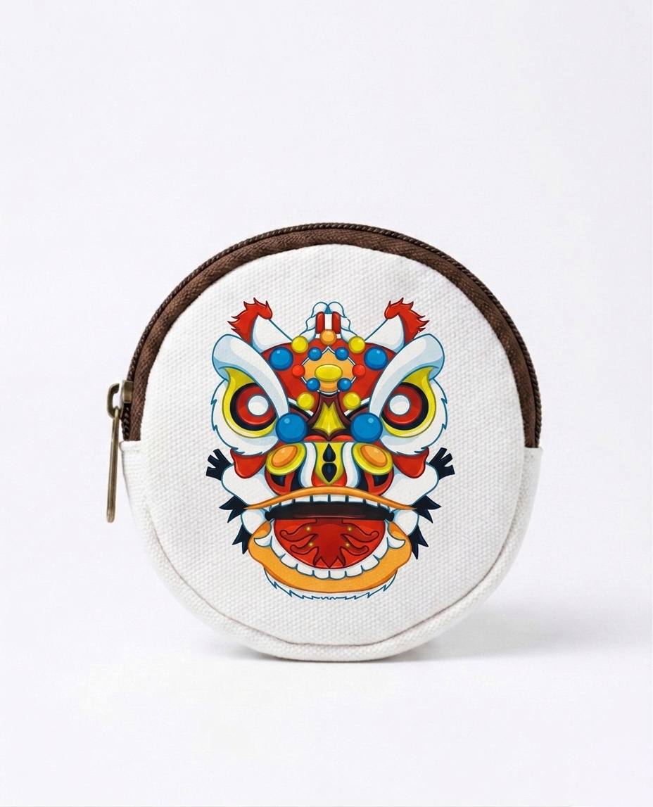 LD43 - Round Small Pouch Lion Head 