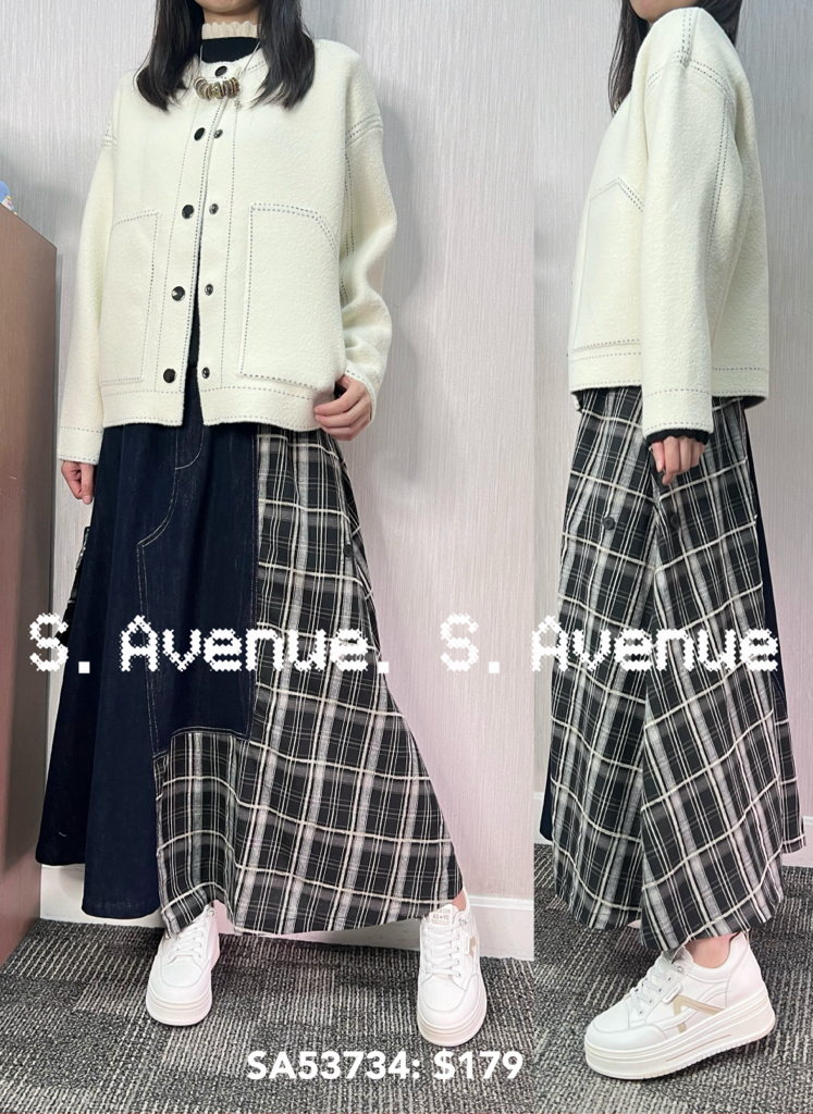 SA53734: 長袖假車線有鈕簡約褸款