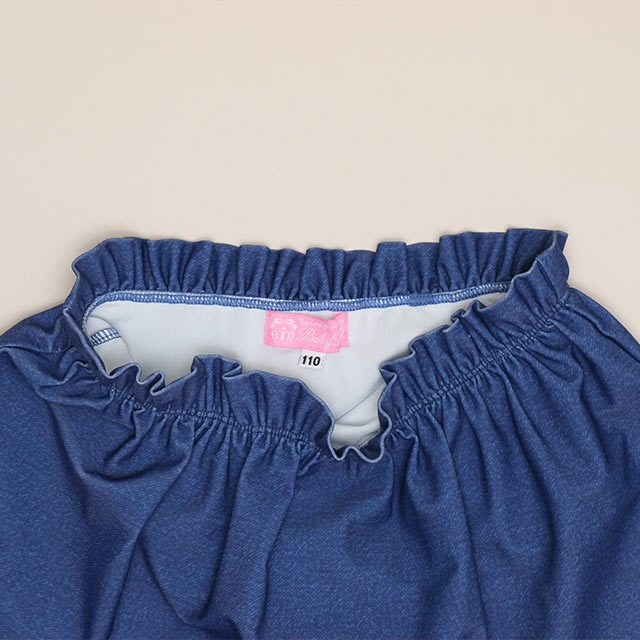 🆕【⭐訂購⭐】 🇯🇵日本直送 🌀#Minnie 荷葉邊領格紋上衣 + 牛仔布褲 泳衣 兩件套🌀 [ELDA-0206][260522]