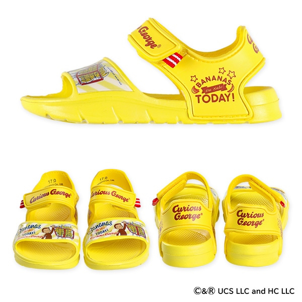 🇯🇵預訂 日本直送🇯🇵好奇的喬治圖案黃色涼鞋