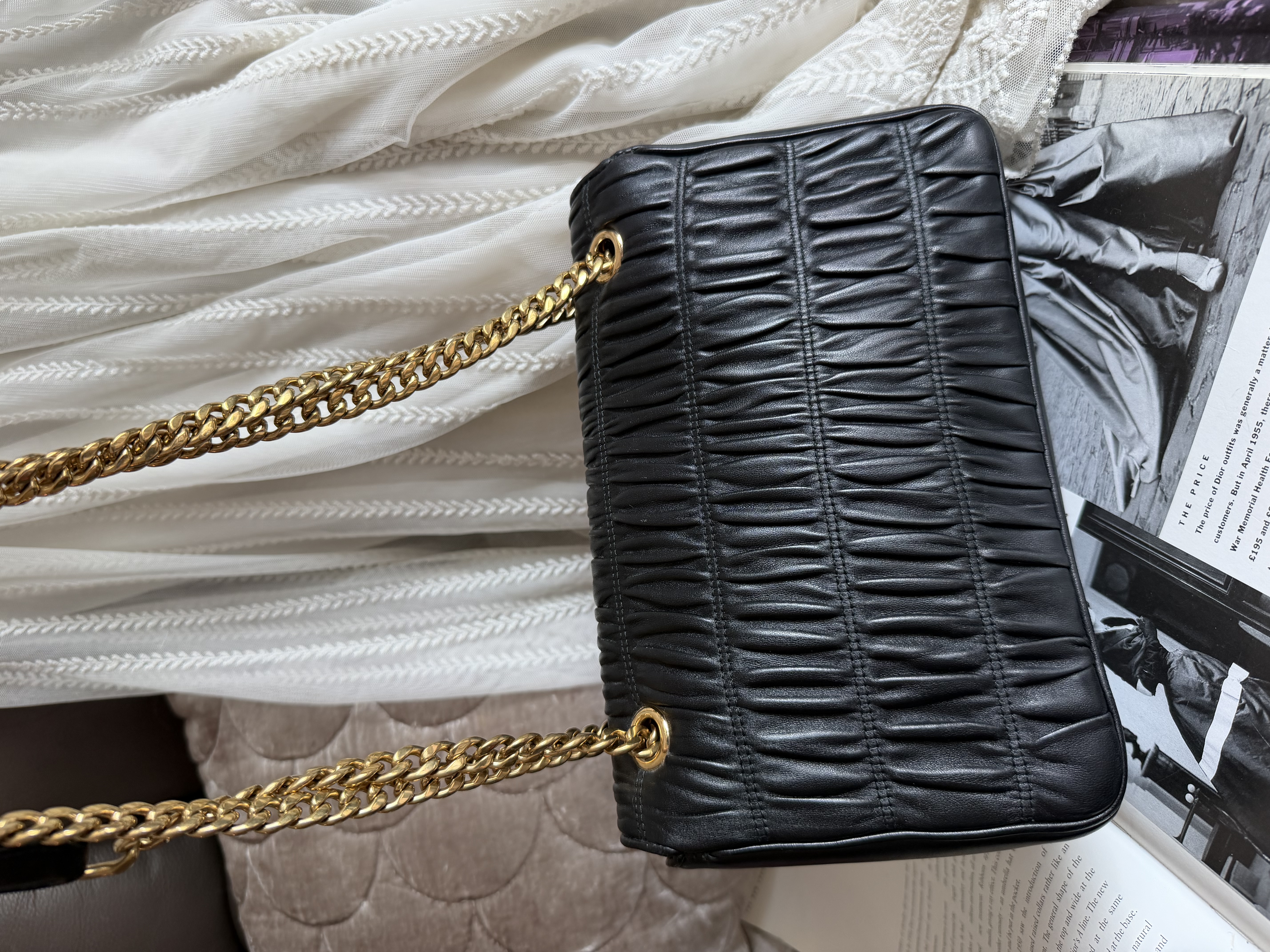 Prada Matelassé chain bag.