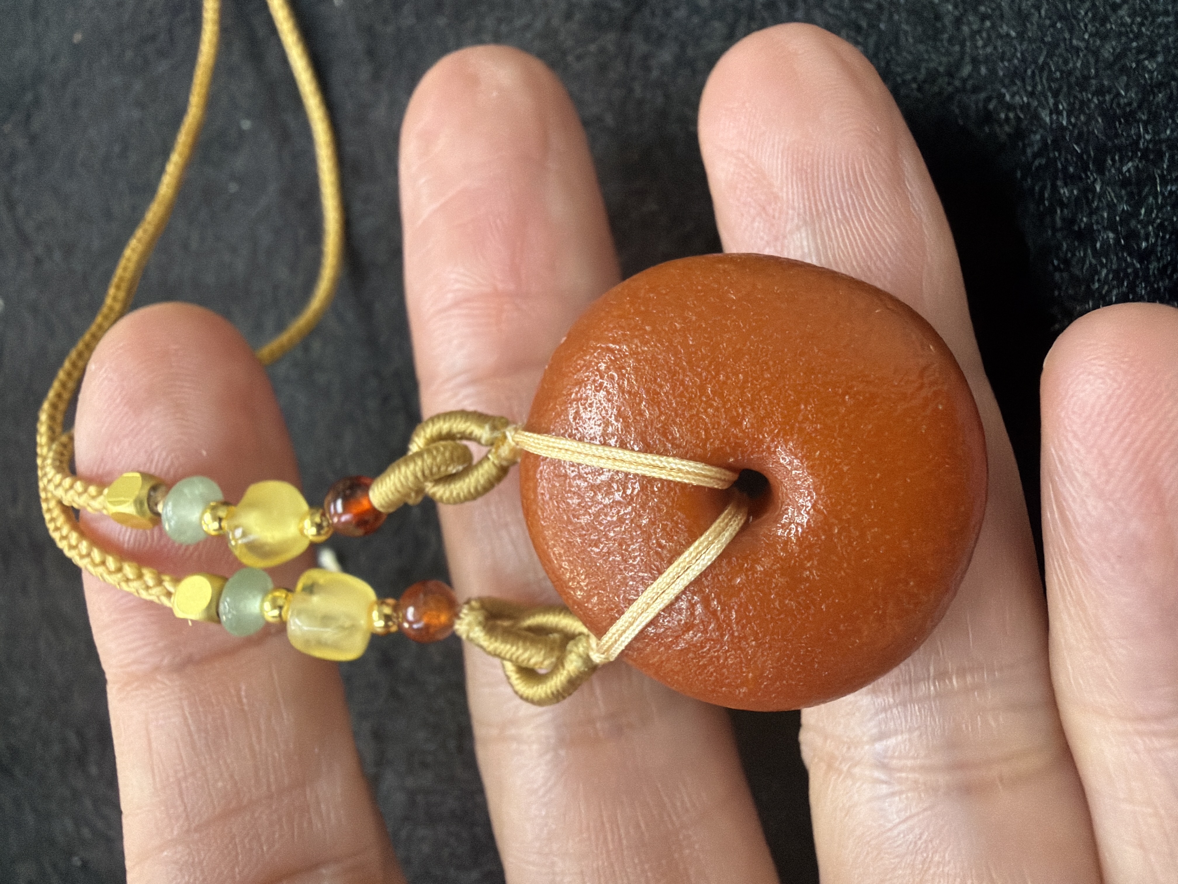 老蜜蠟平安扣吊咀（已加持）#9