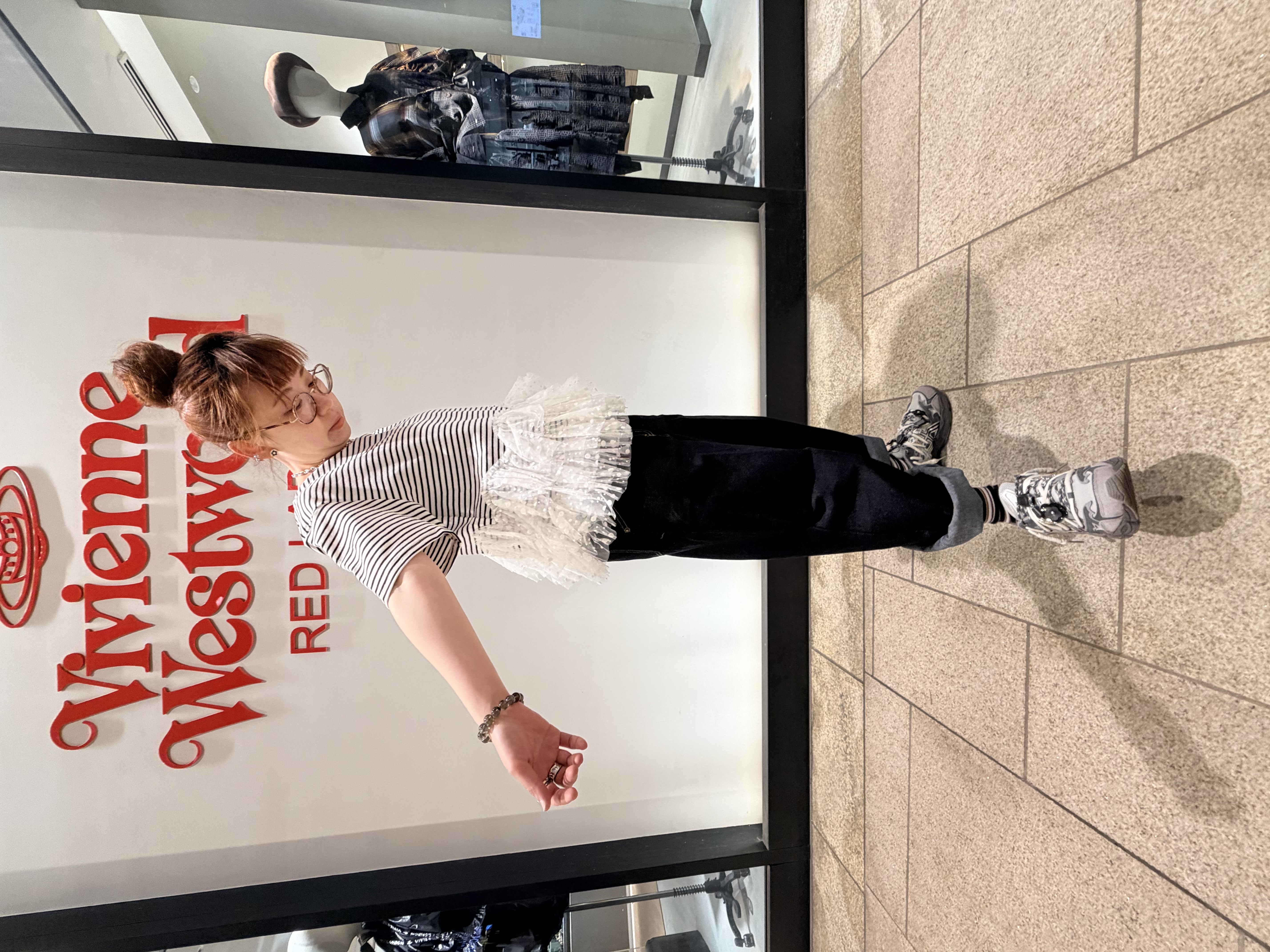 日本拼款波點衫