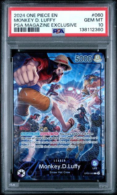 2024 ONE PIECE PROMOS #060 MONKEY D. LUFFY PSA MAGAZINE EXCLUSIVE