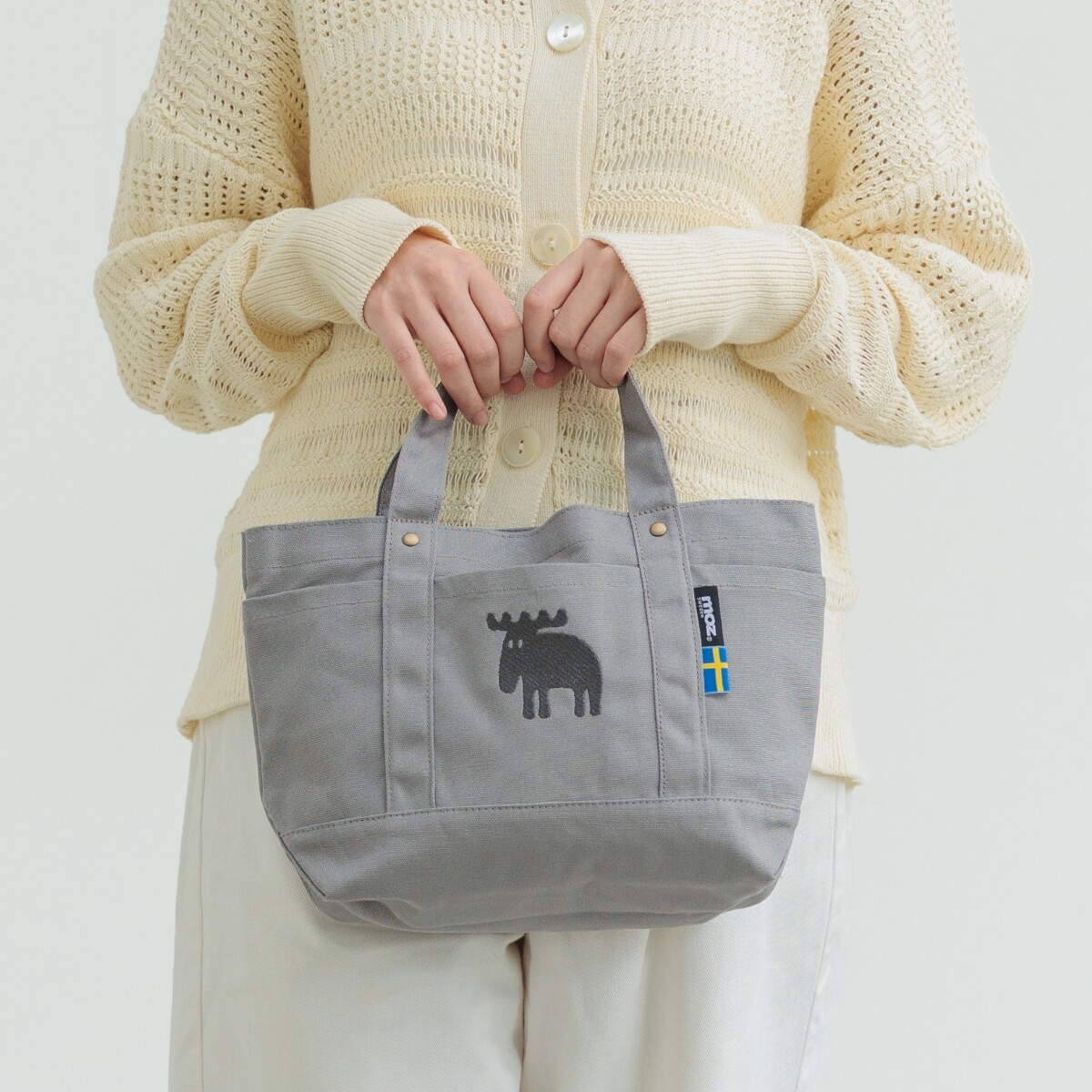 日本直送 瑞典 moz 帆布手挽袋 Tote Bag (M) | 收納萬用袋