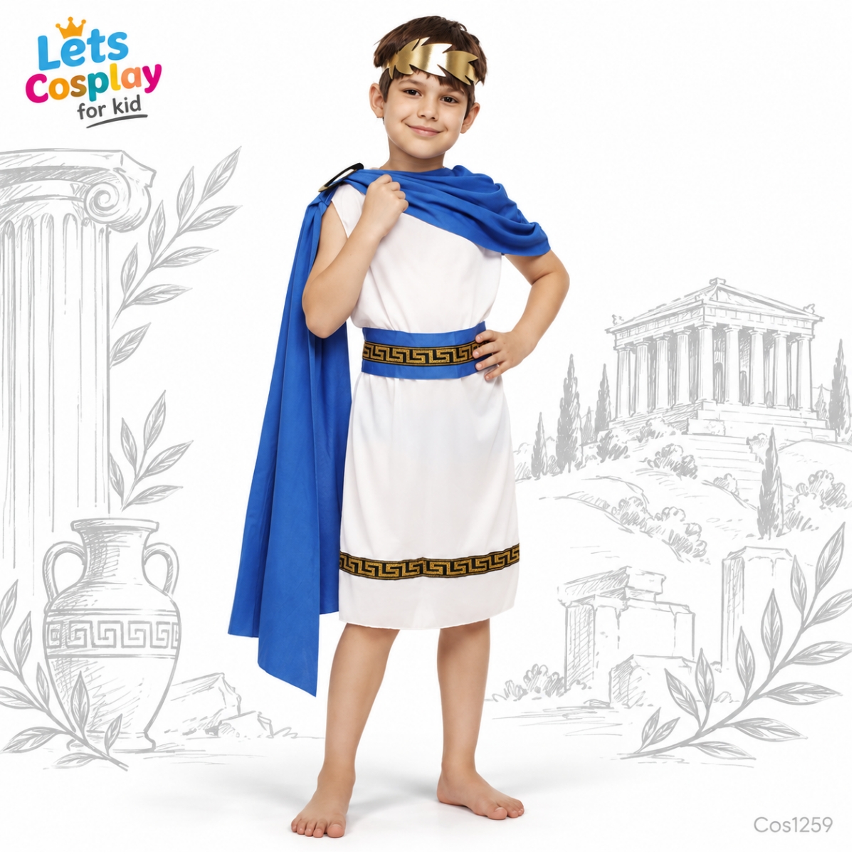 兒童希臘神話角色扮演服｜Greek Costume for Kids｜學校文化日表演服｜COS1259