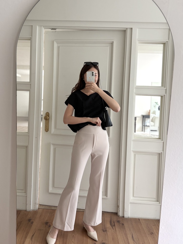 Chloe Double-Breasted Blouse (Black)