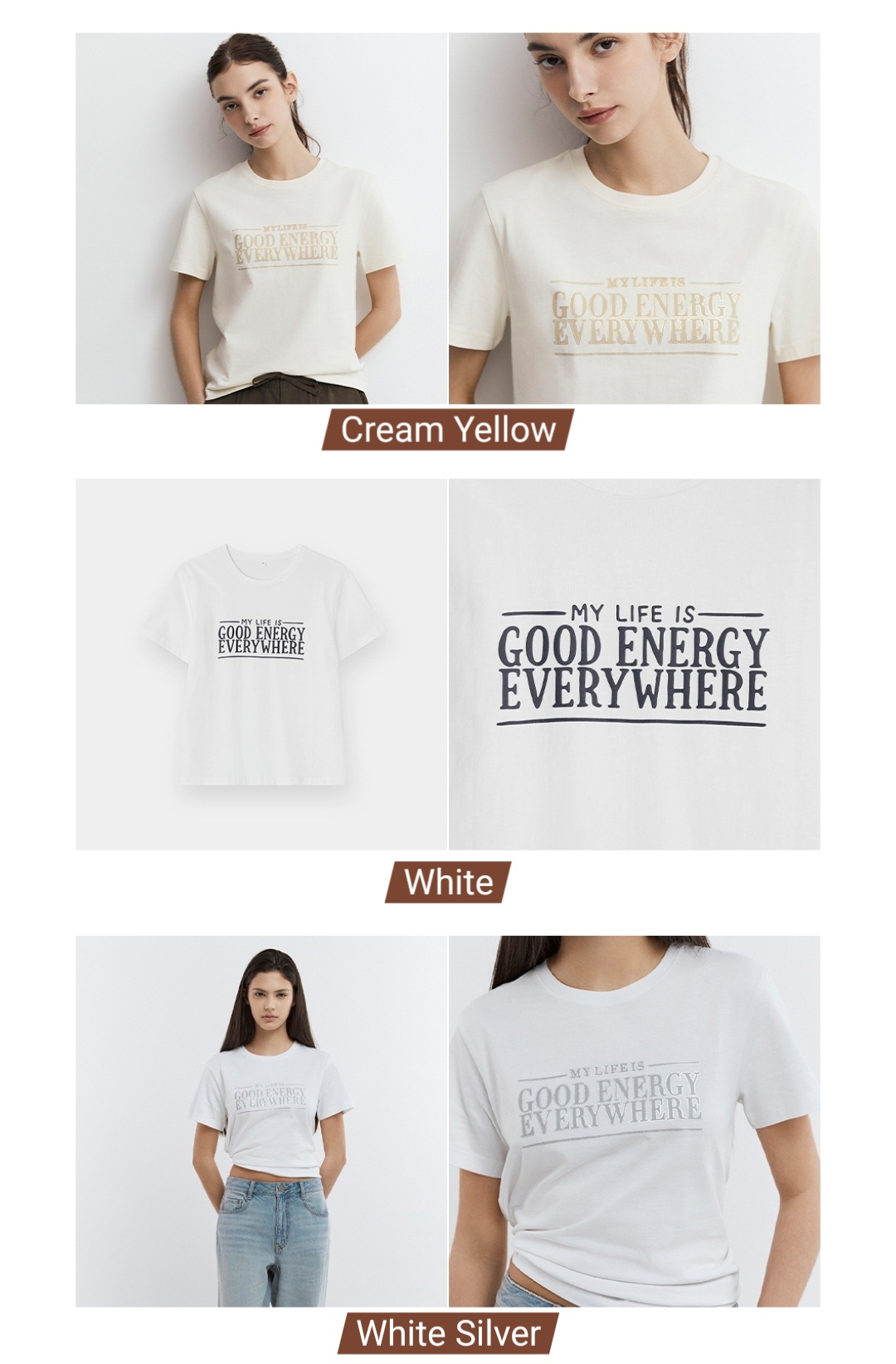 🇰🇷 韓國 Giordano Graphic Tee｜GOOD ENERGY EVERYWHERE