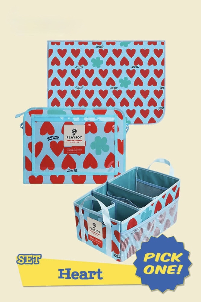 韓國直送🇰🇷 My kid's travel set! treble bag + folding basket + car curtain