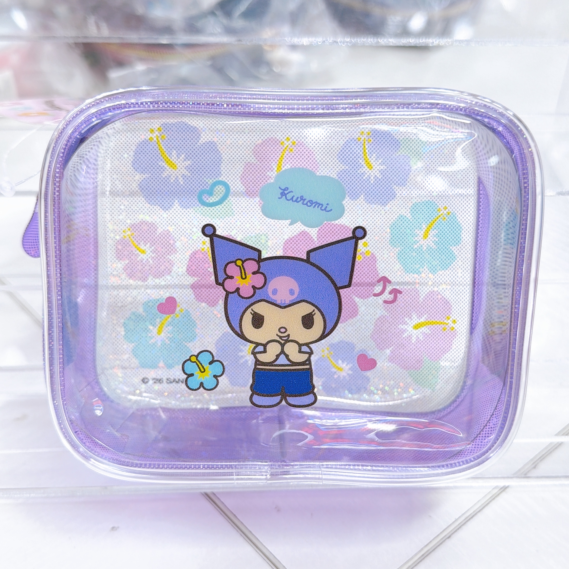 日本直送Sanrio 夏天黑皮泳裝系列 透明膠化妝袋