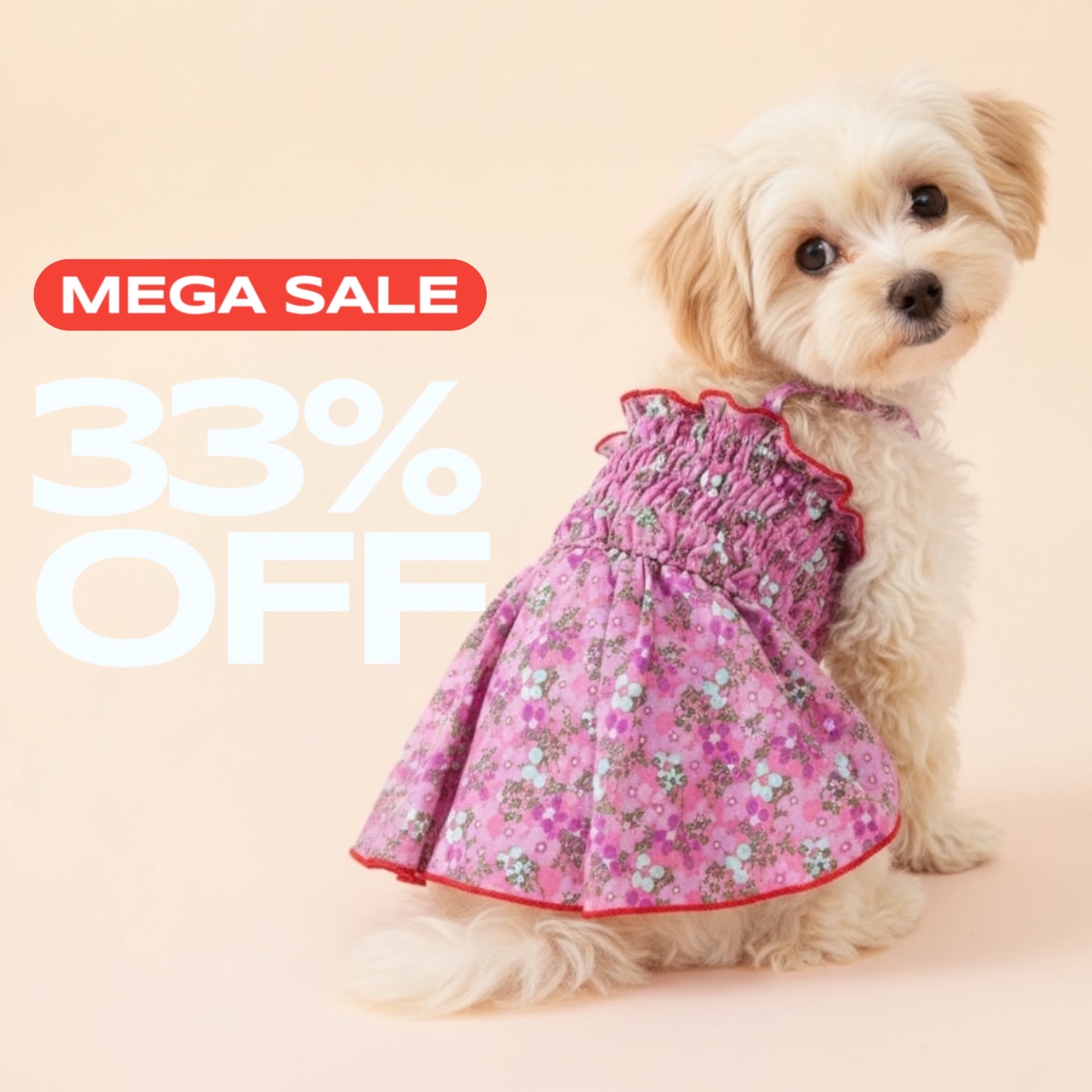 S507R 花布吊帶橡根裙 Floral suspender oak skirt