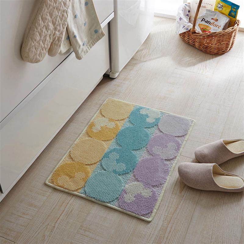 🔥🔥【日本製《BELLE MAISON》MICKEY MOUSE抗菌防臭可機洗地墊】45x60cm