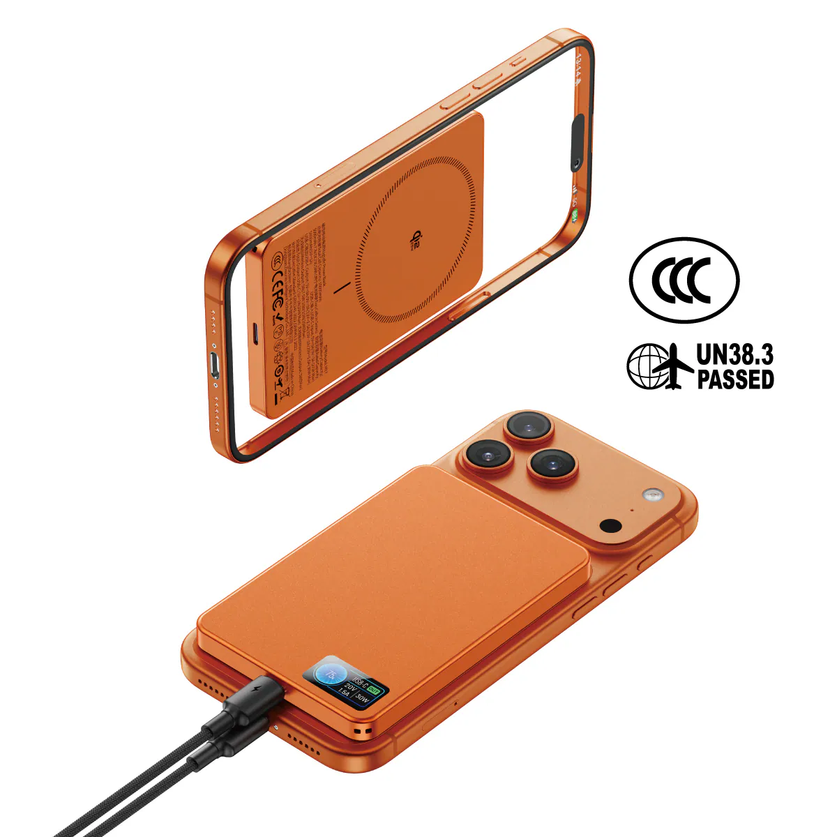 CCC | 3C認證 XPower MagFlight10 M17 鋁合金半固態TFT彩屏顯示 QI2.2 25W/30W 10000mAh 磁吸行動電源