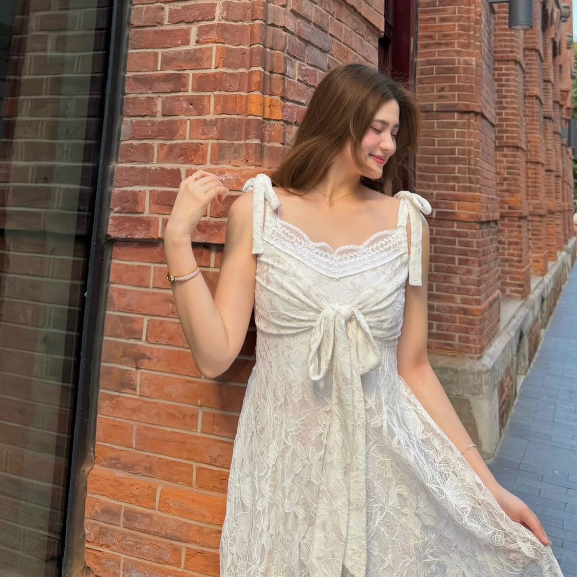 #HANNA-made# Rose Gold Reverie Lace Dress
