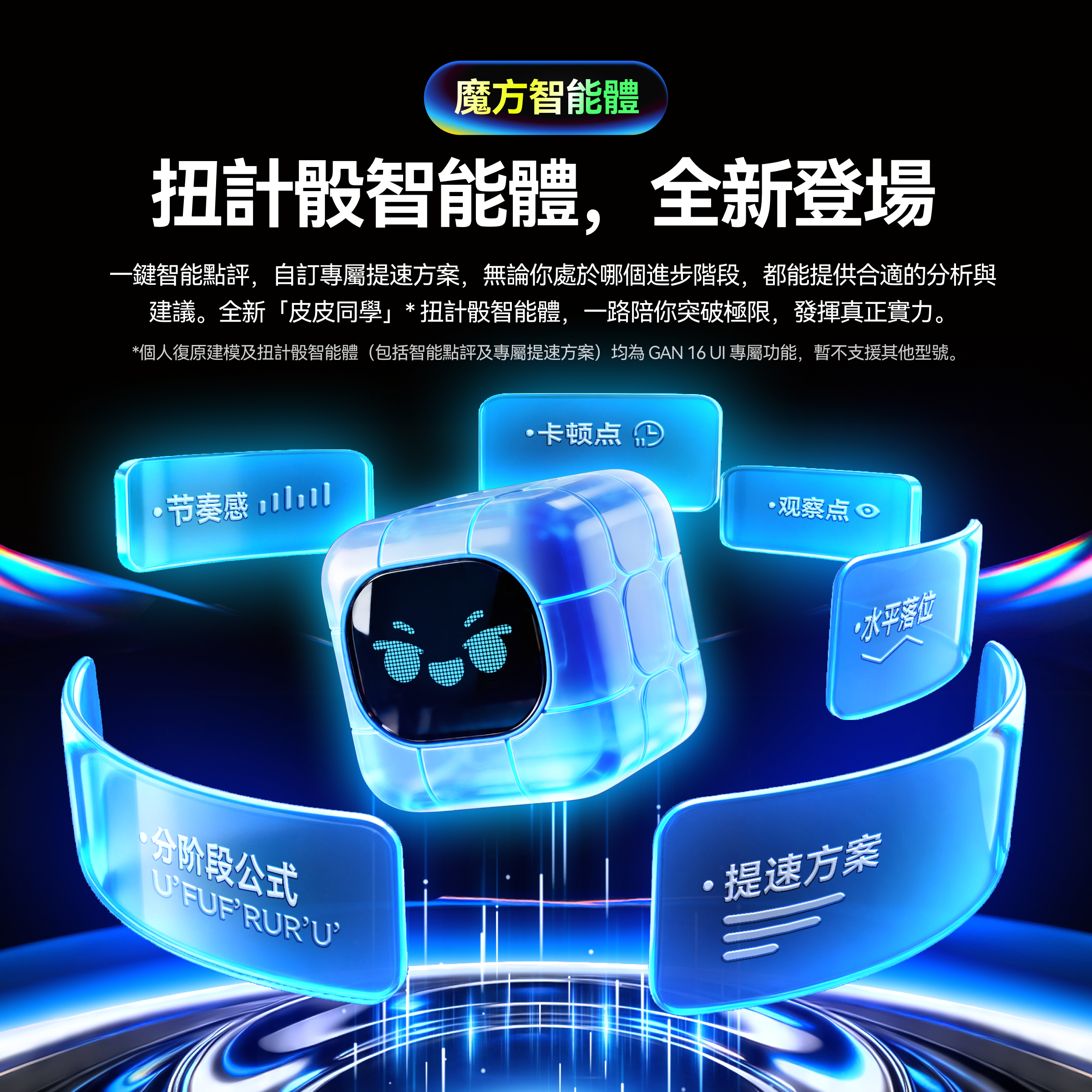 GAN 16 Ui MagLev 旗艦智能3x3藍芽扭計骰 (3x3 Smart Cube)