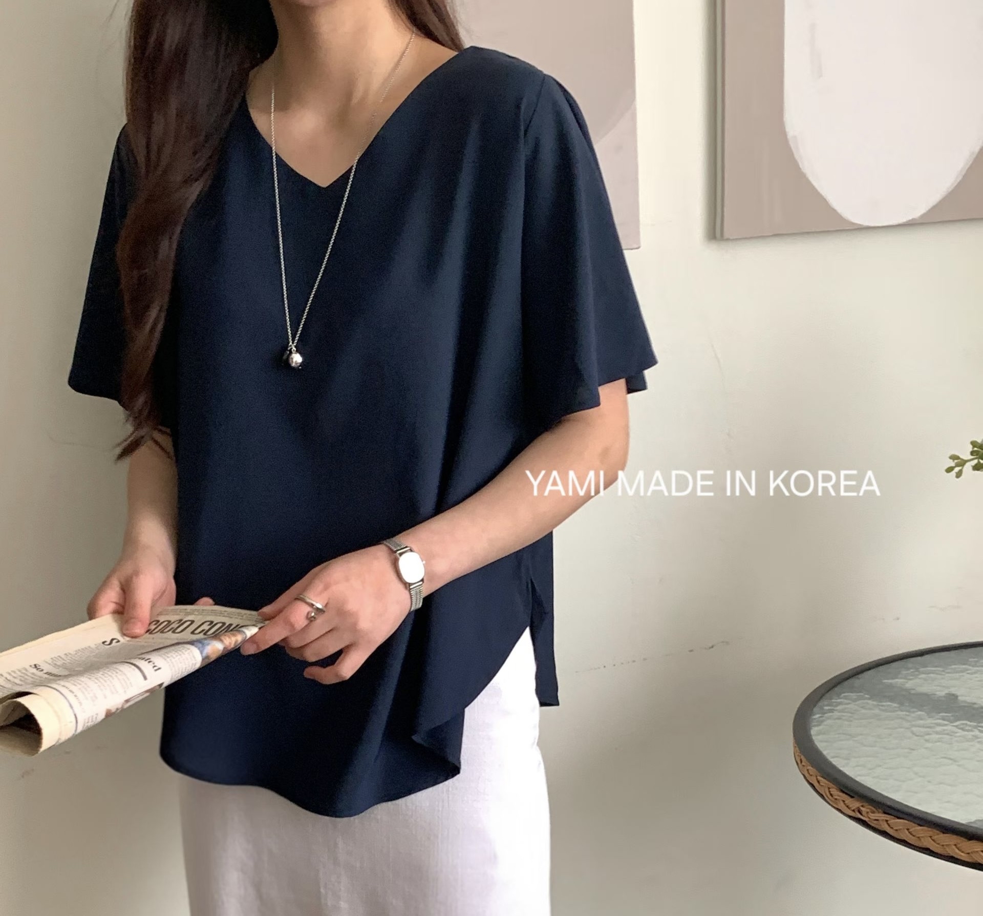 Made in Korea🇰🇷v領飛飛袖top