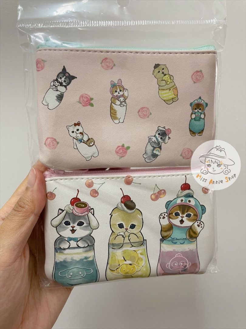 現貨 日版 鯊魚貓 mofusand x Sanrio Characters 小袋 | 梳打汽水款 一套兩個