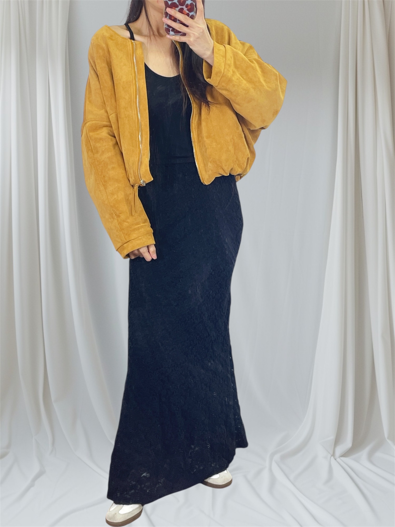 K5541 南瓜色猄布間棉褸