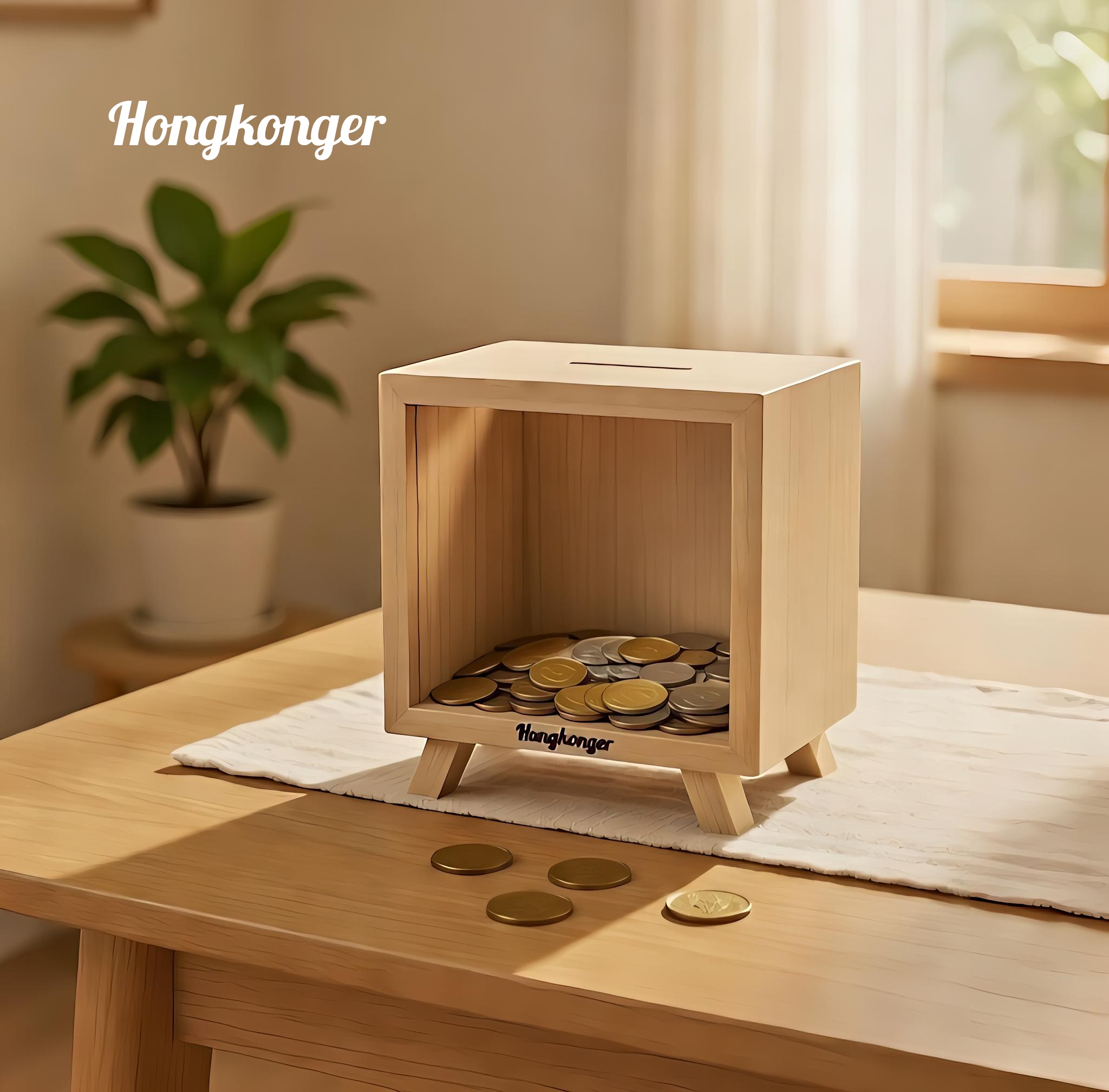 The HONGKONGER Savings Box - 木系儲蓄箱 (免費刻名服務)