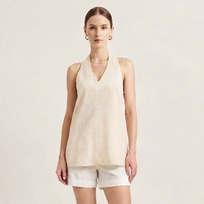 W6313A - Sleeveless Tunic