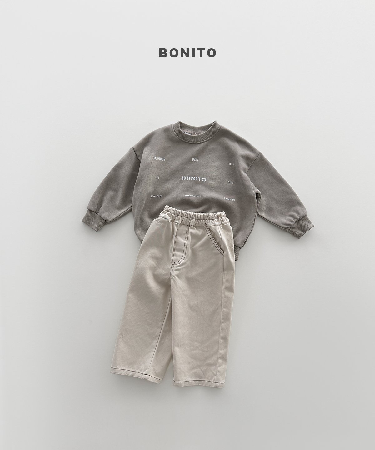 Bonito | Fog Pigment Sweatshirt (+Adult)