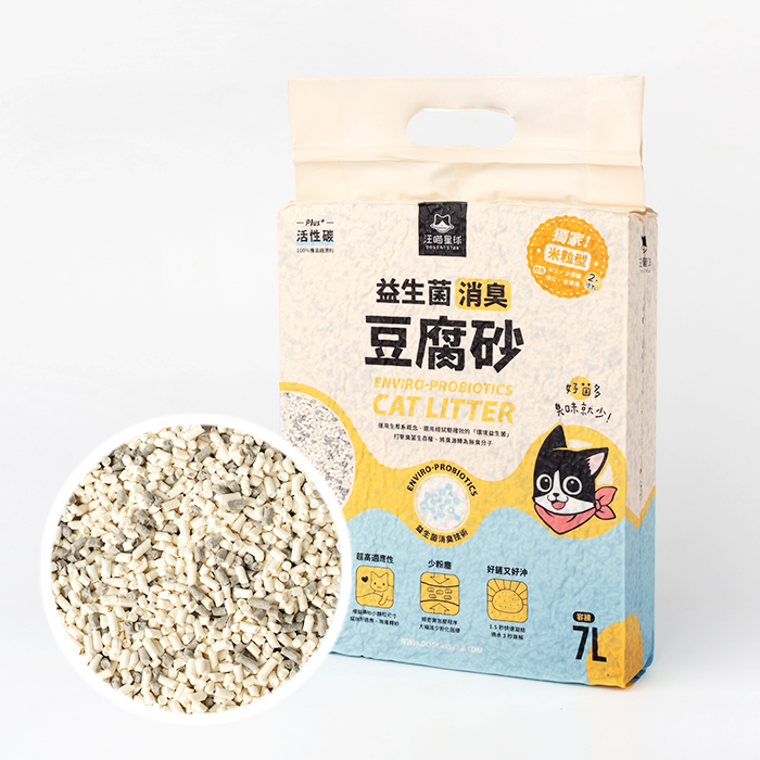 汪喵星球 益生菌消臭豆腐砂 米粒型 2.7kg