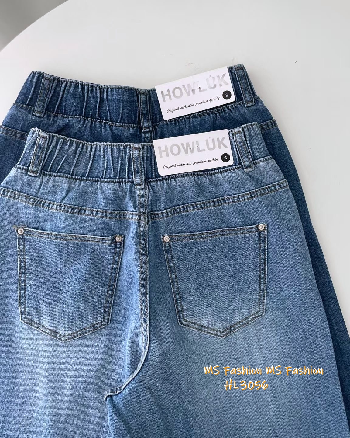 HL3056 韓國🌼Howluk全橡筋腰闊筒牛