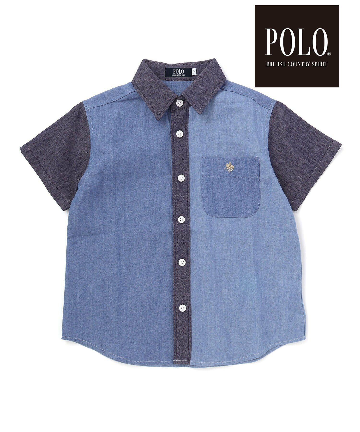 🇯🇵預訂 日本直送🇯🇵Slap Slip x Polo Bcs兩色標誌刺繡口袋撞色拼布短袖恤衫