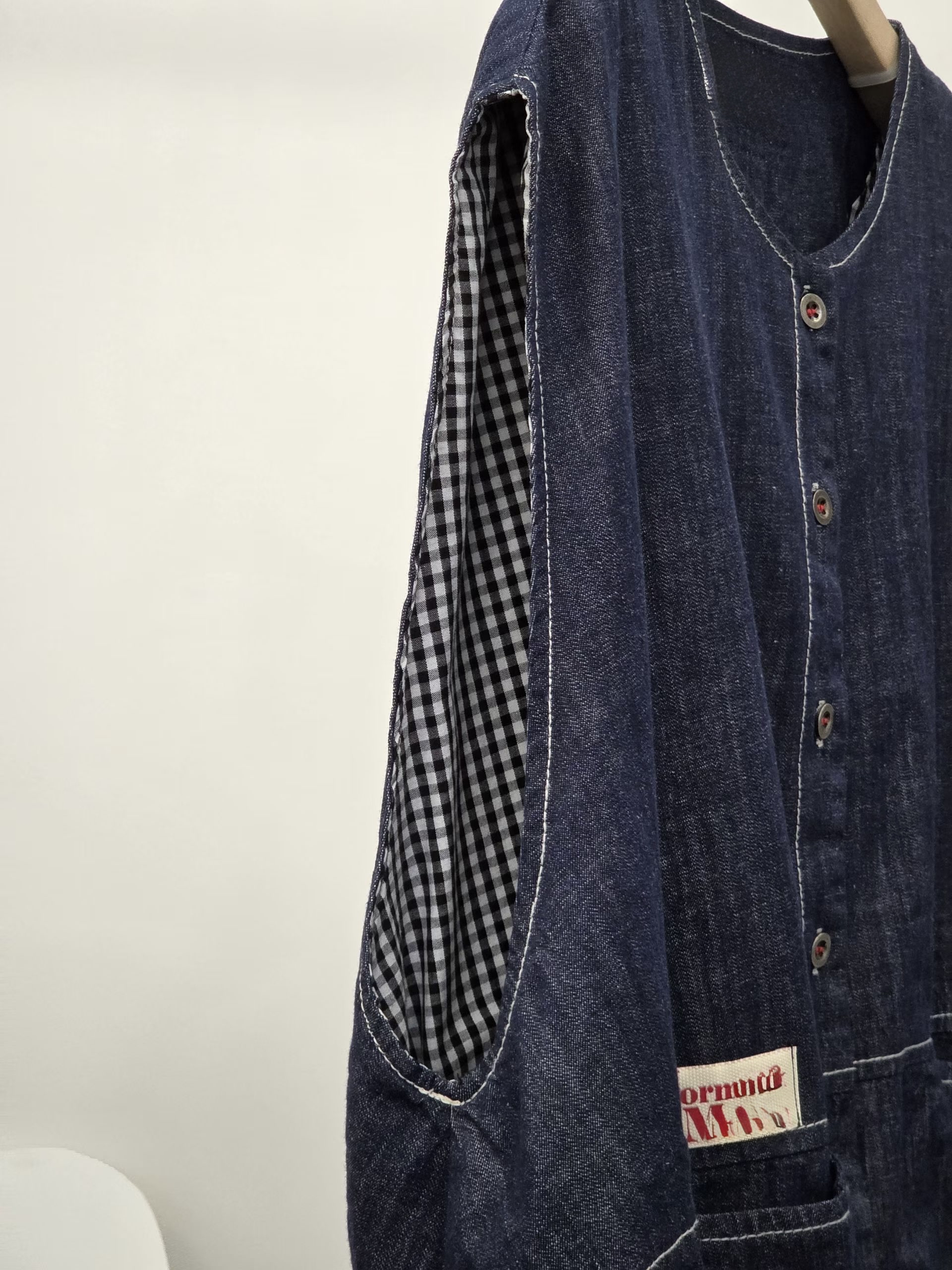 NO OS 牛仔泡泡背心