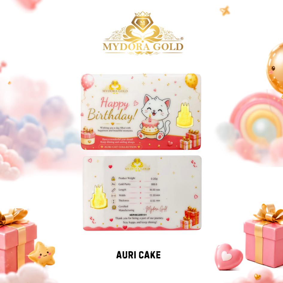 MYDORA 999.9 Gold Bar 0.2g 3D Birthday Series