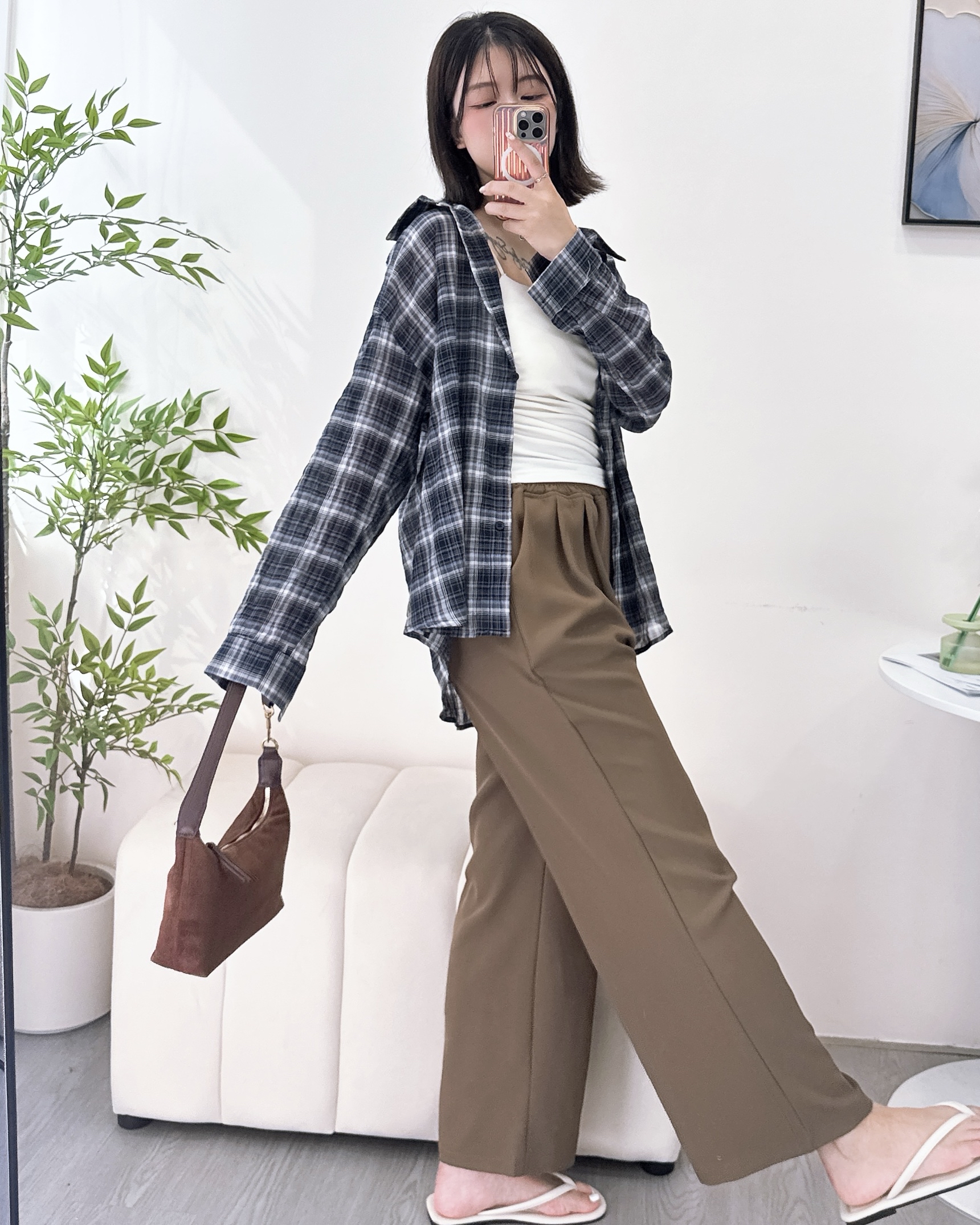 上班族必備超舒服雪紡西褲 3色