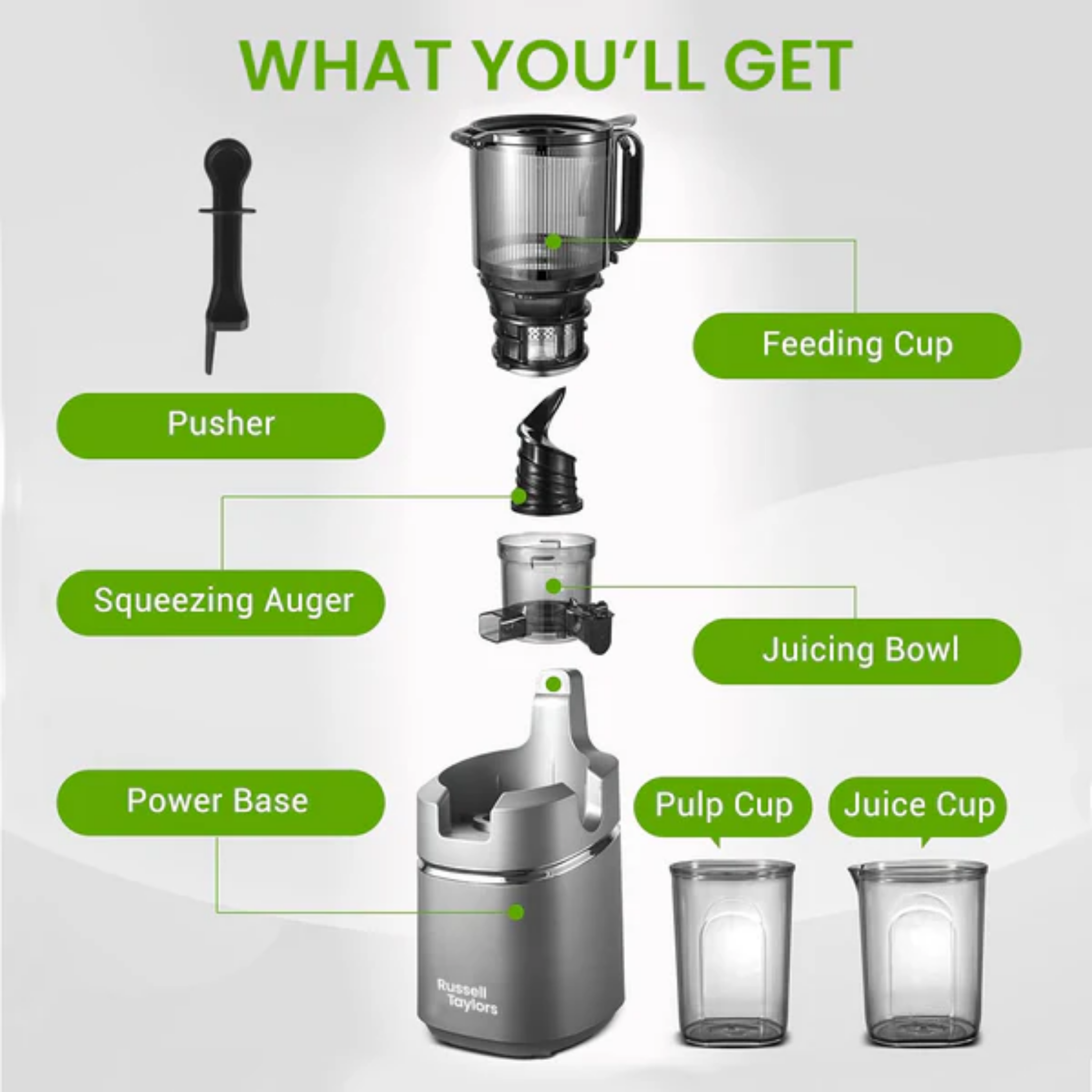 Russell Taylors 130W Compact Slow Juicer (SJ3)