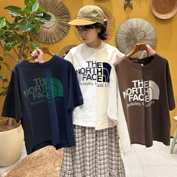 日本製THE NORTH FACE x BEAMS BOY 別注拼款tee