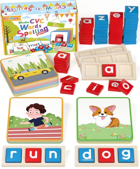 美國直送蒙特梭利木製CVC拼字遊戲