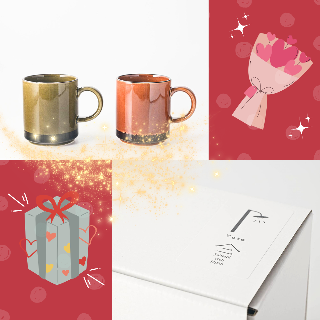 【日本製】美濃燒陶瓷Yoto 馬克杯對杯套裝 (附禮盒)