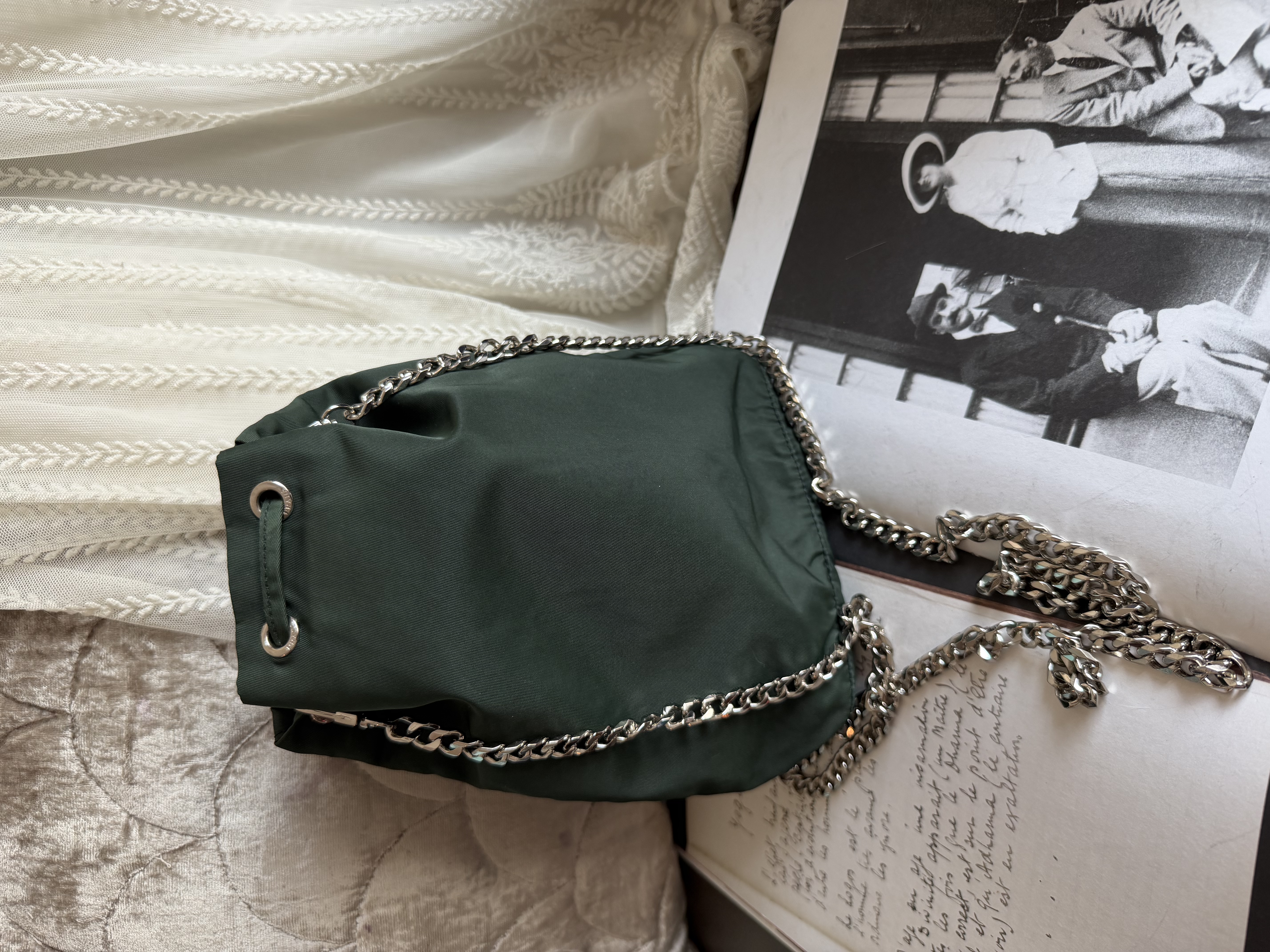 Prada green Bucket bag